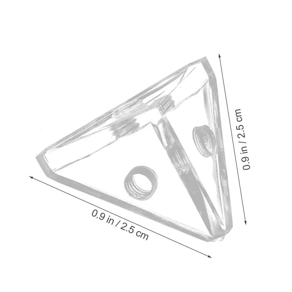 Acrylic Display Case Connectors Triangle Corner Connector Brackets