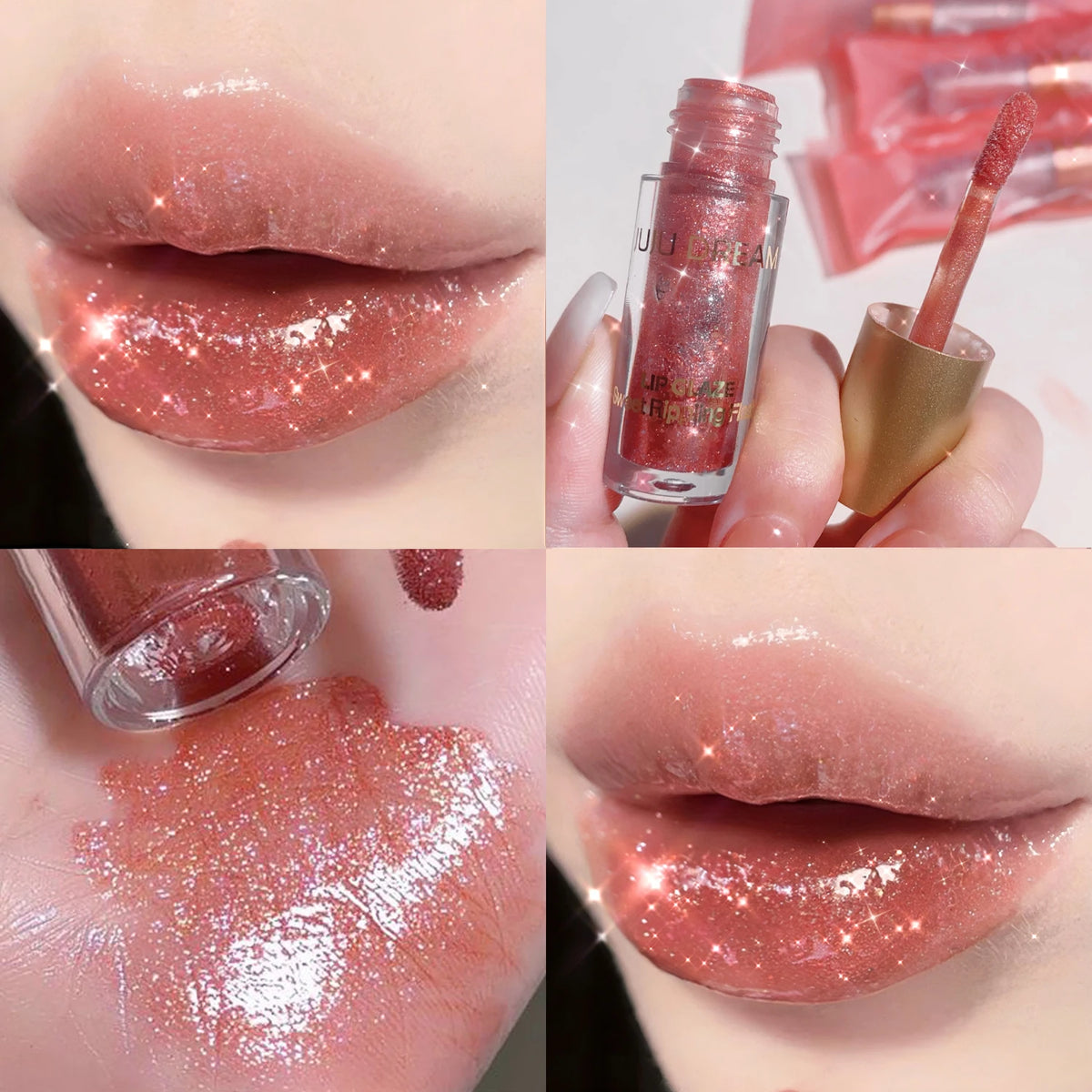 Watery Crystal Clear Jelly Lip Oil Lip Balm Moisturizing And Smoothing Lip Lines Jelly Pout Lip Gloss Glass Lip Fruit Scent Zpaxo JUJU 9416-05