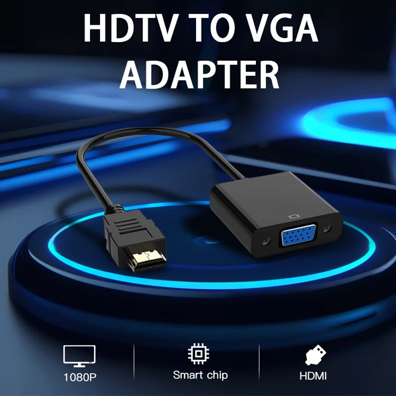 Speed HDTV VGA Adapter Male Female Converter HD Scaler Video Cable Zpaxo