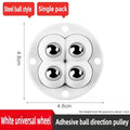 Self-Adhesive Furniture Casters Mini Rotating Wheels 360° Swivel Casters Suitable for Home Daily Furniture Moving Table Leg Pads Zpaxo 1pcs-white