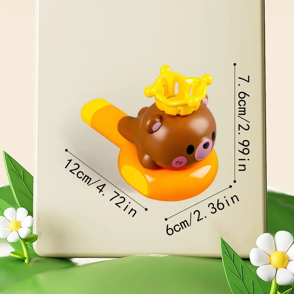 Blow Pipe Ball Funny Cartoon Sensory Whistle Game Kids Cartoon Sensory Party Blowers For Outdoor Home Backyard Classroom Travel Zpaxo Brown China Mainland