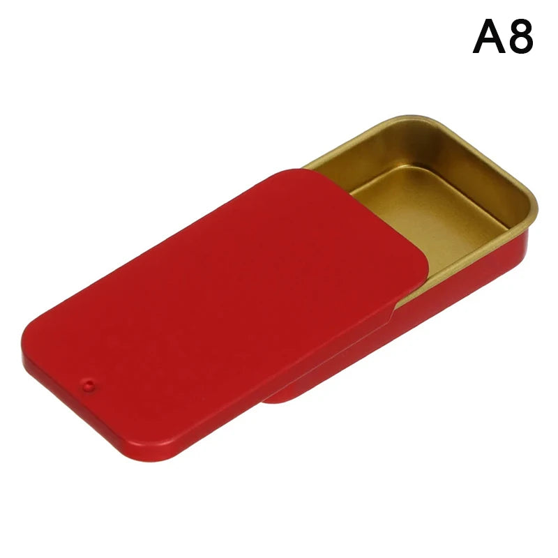 CMTinplate Box Slide Lid Push Pull Drawer Balm Portable Mini Zpaxo A8