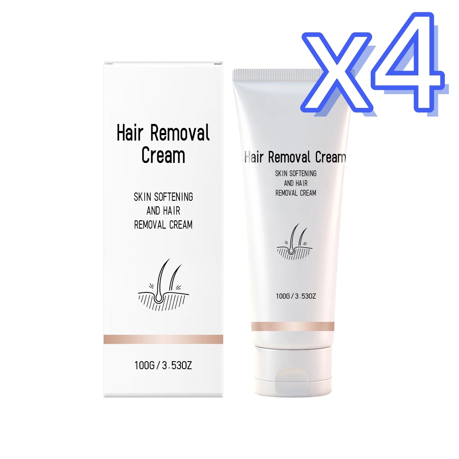 Instant Painless Hair Removal Cream – Smooth Skin | Zpaxo Hair Removal Cream Zpaxo 100g Boxed x 4PCS