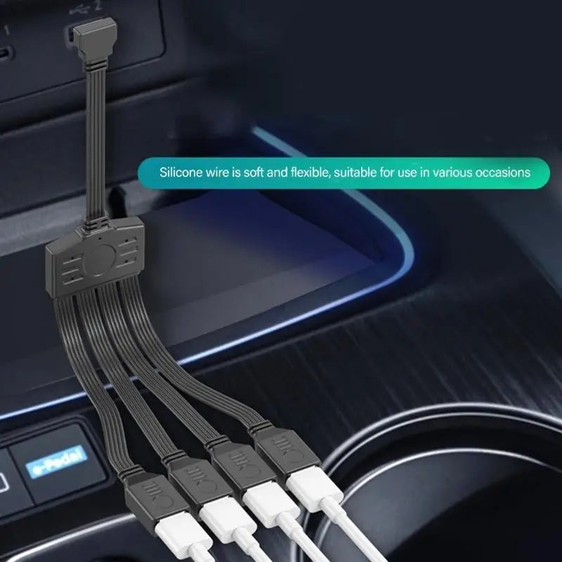 652F 1 USB2 0 Splitter Cable USB Power Male 4 Female Charging Data Zpaxo