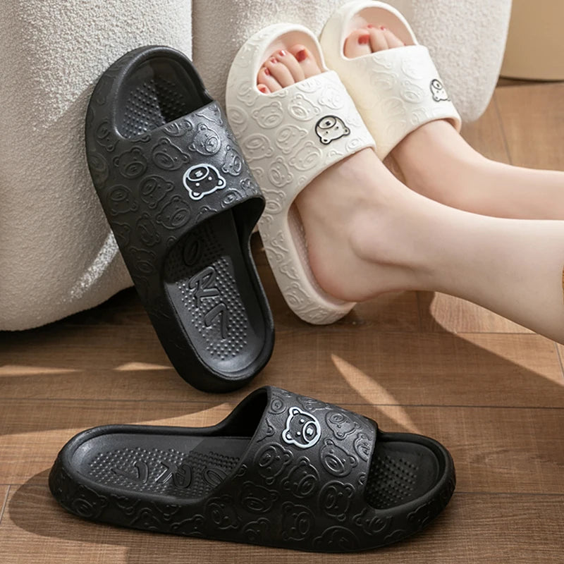 Women Summer EVA Slippers Indoor Home Bath Non Slip Soft Wide Comfort
