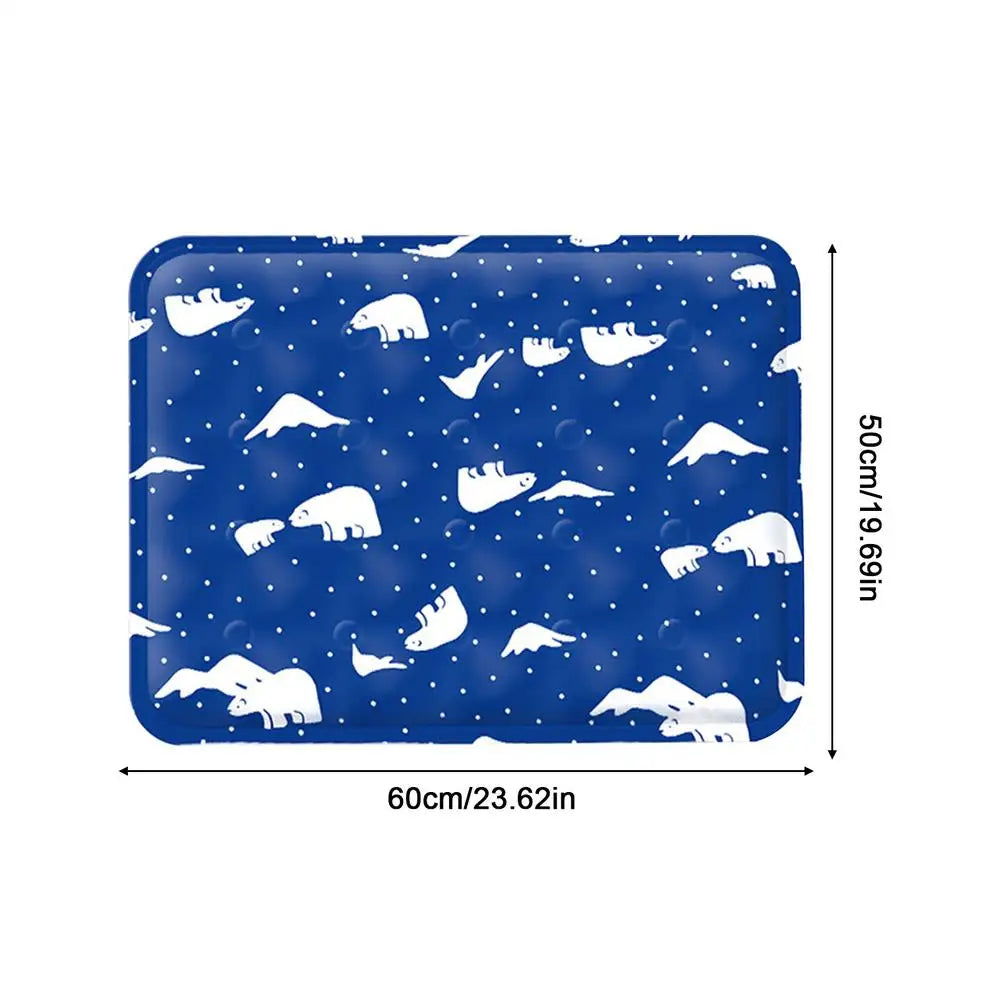 Pet Cooling Mat – Ice Gel Pad for Dogs & Cats | Summer Pet Cooling Mat Zpaxo Blue