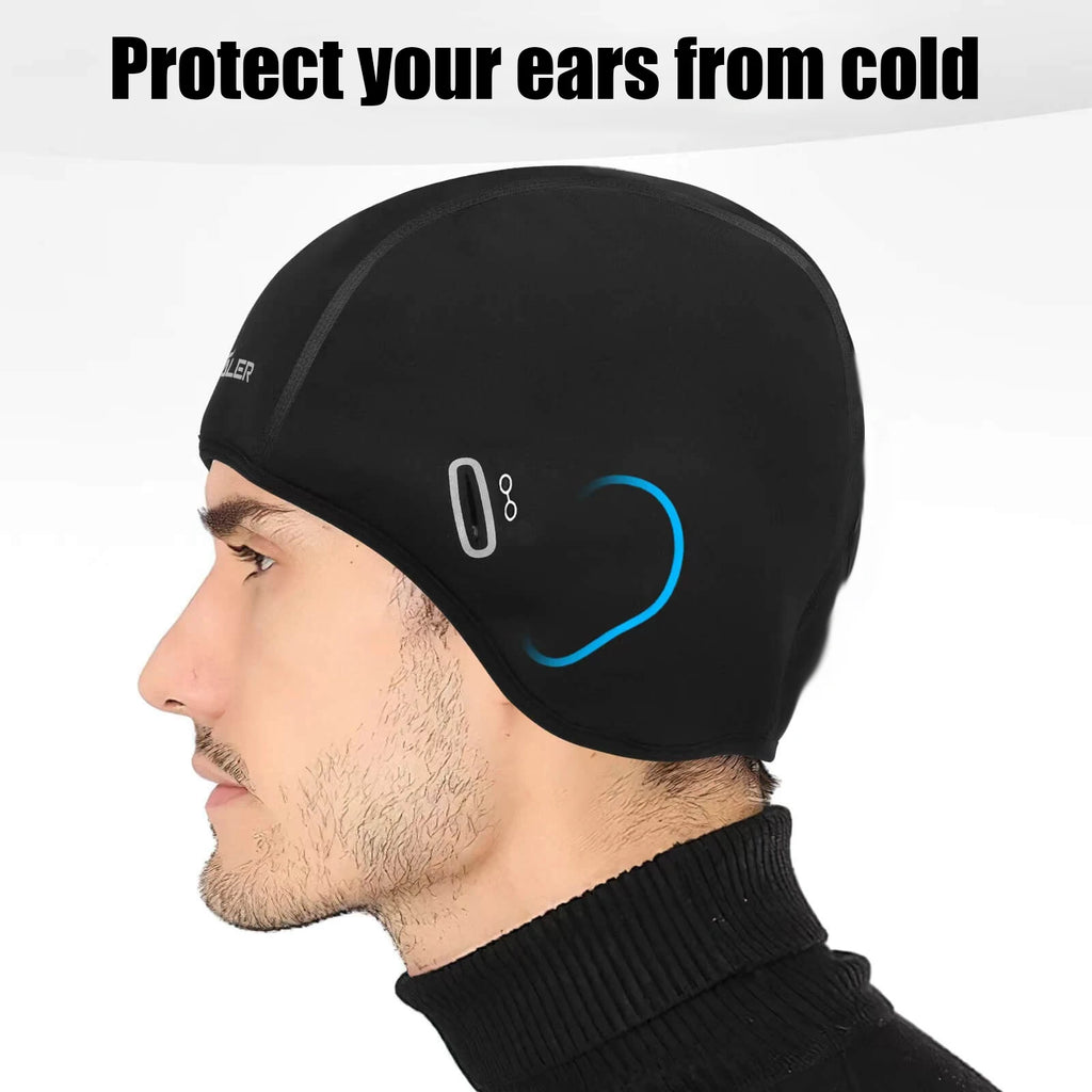 Winter Thermal Cycling Cap Outdoor Under MTB Helmet Liner Fleece Hat Sports Men Bicycle Skiing Beanie Running Hiking Skullcaps Zpaxo