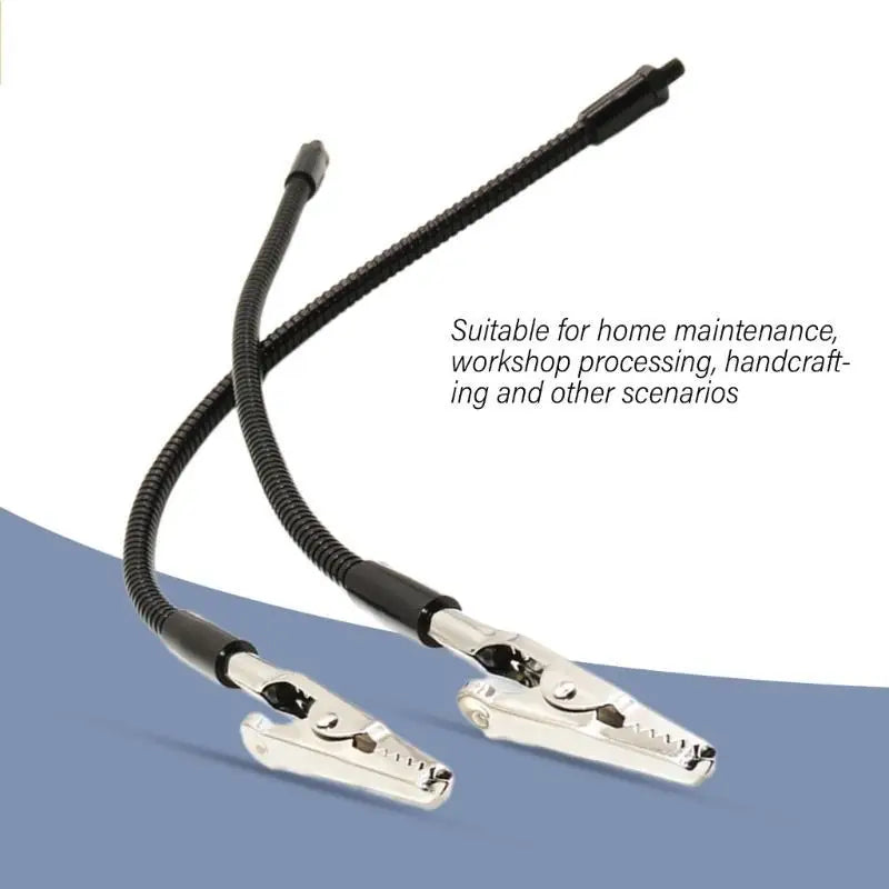 652F 2Pcs Helping Hands Soldering Clamp Adjustable Soldering Clip Flexible Gooseneck Zpaxo