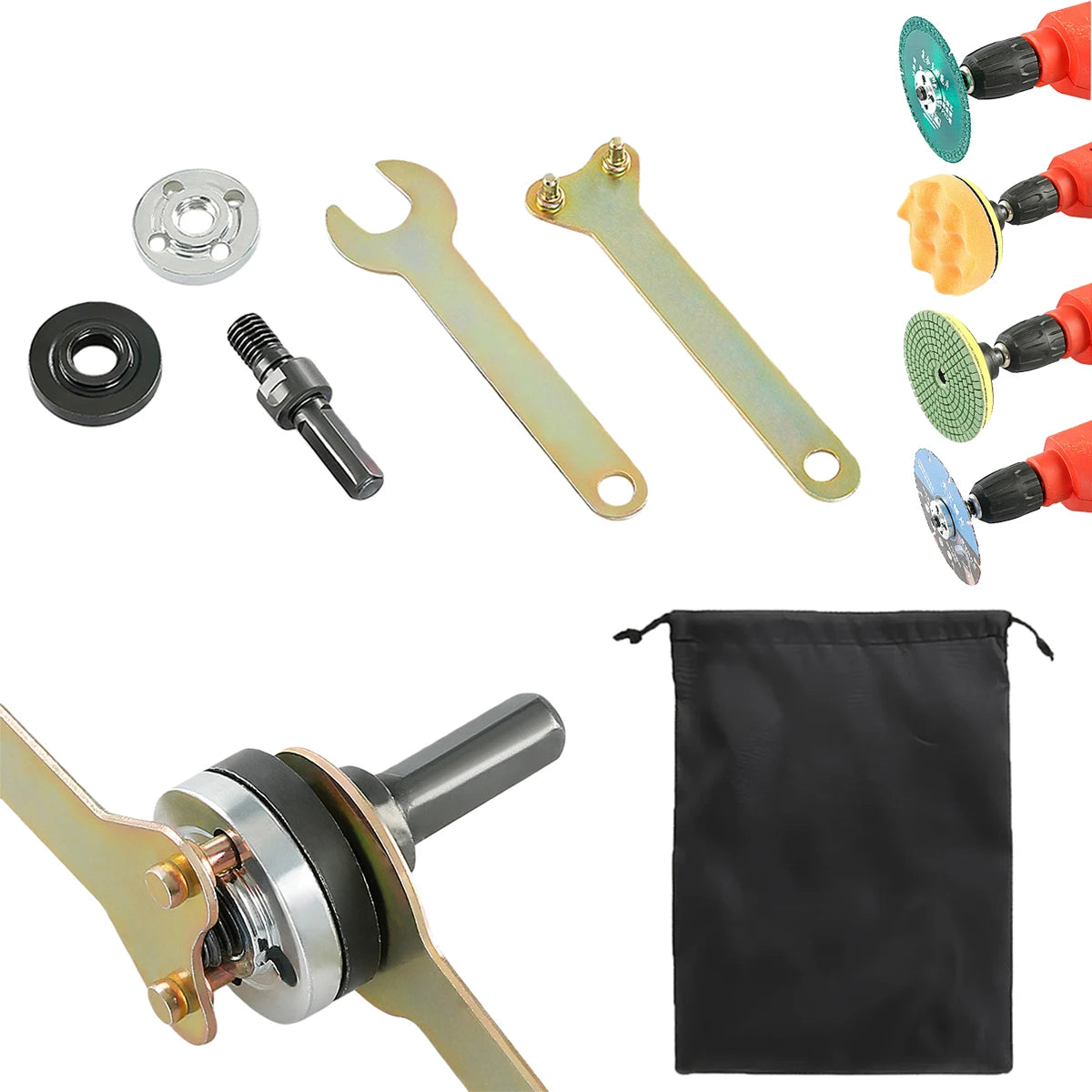 10mm Drill to Angle Grinder Adapter – Cutting & Polishing