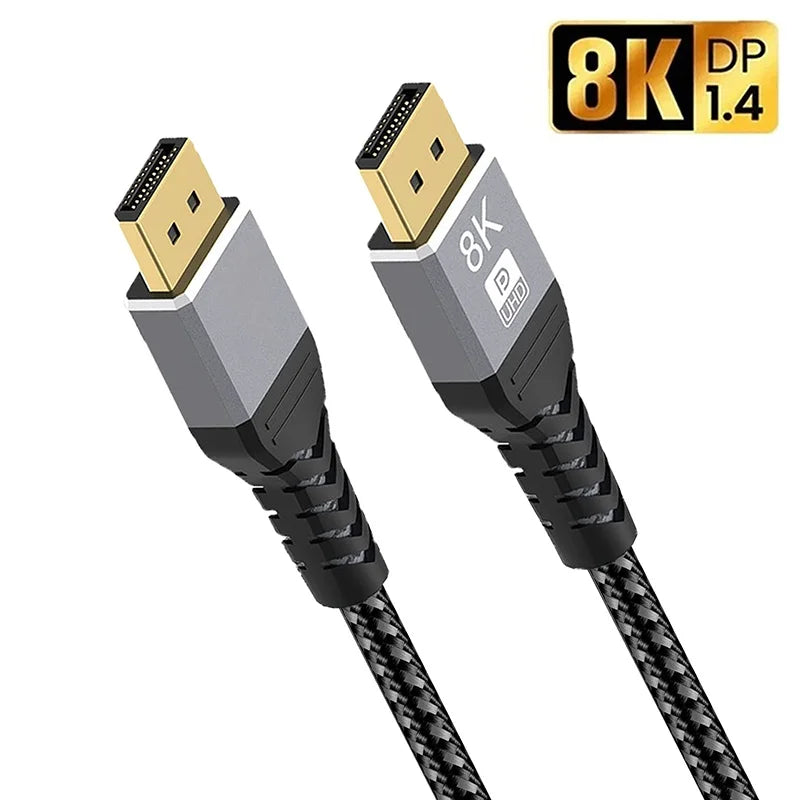 4K 144Hz Displayport Cable DP 1 4 Display Port 2K 240Hz 8K 60Hz