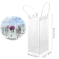 Lot Transparent Soft PVC Gift Tote Packaging Bags with Hand Loop Clear Plastic Handbag Cosmetic Bag gift bag Zpaxo 10x10x25CM 10PCS