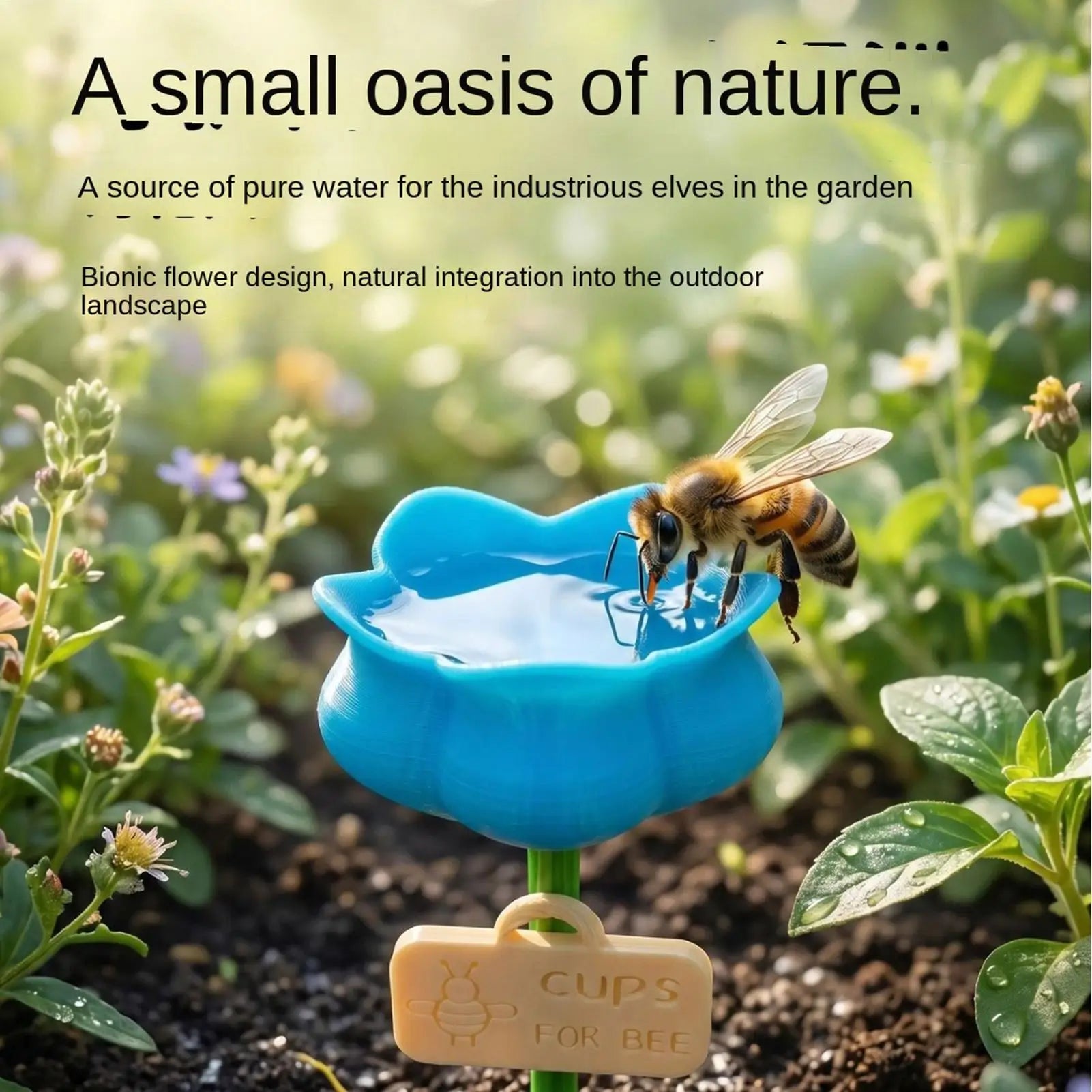 Bee Water Station Flower Shape Drinking Cup Insect Waterer Butterfly