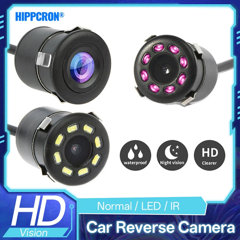 Hippcron Car Rear View Camera Rearview Infrared Night Vision 8LED