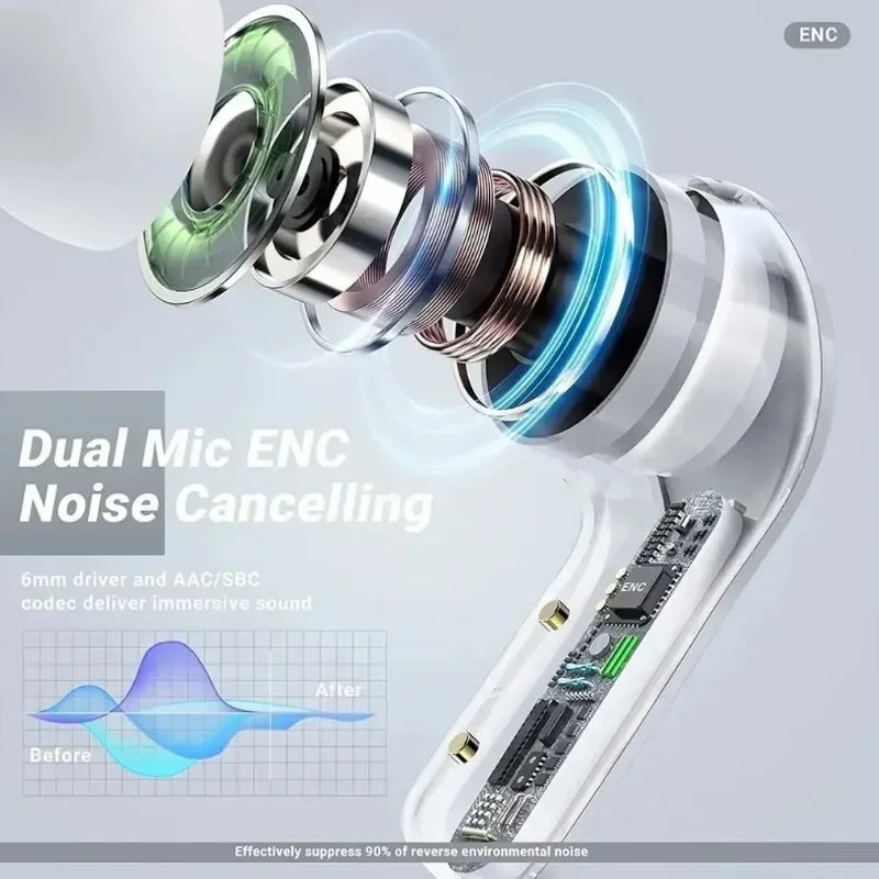 TWS T2 Wireless Earbuds Transparent Bluetooth Headset HIFI Sound 5 3