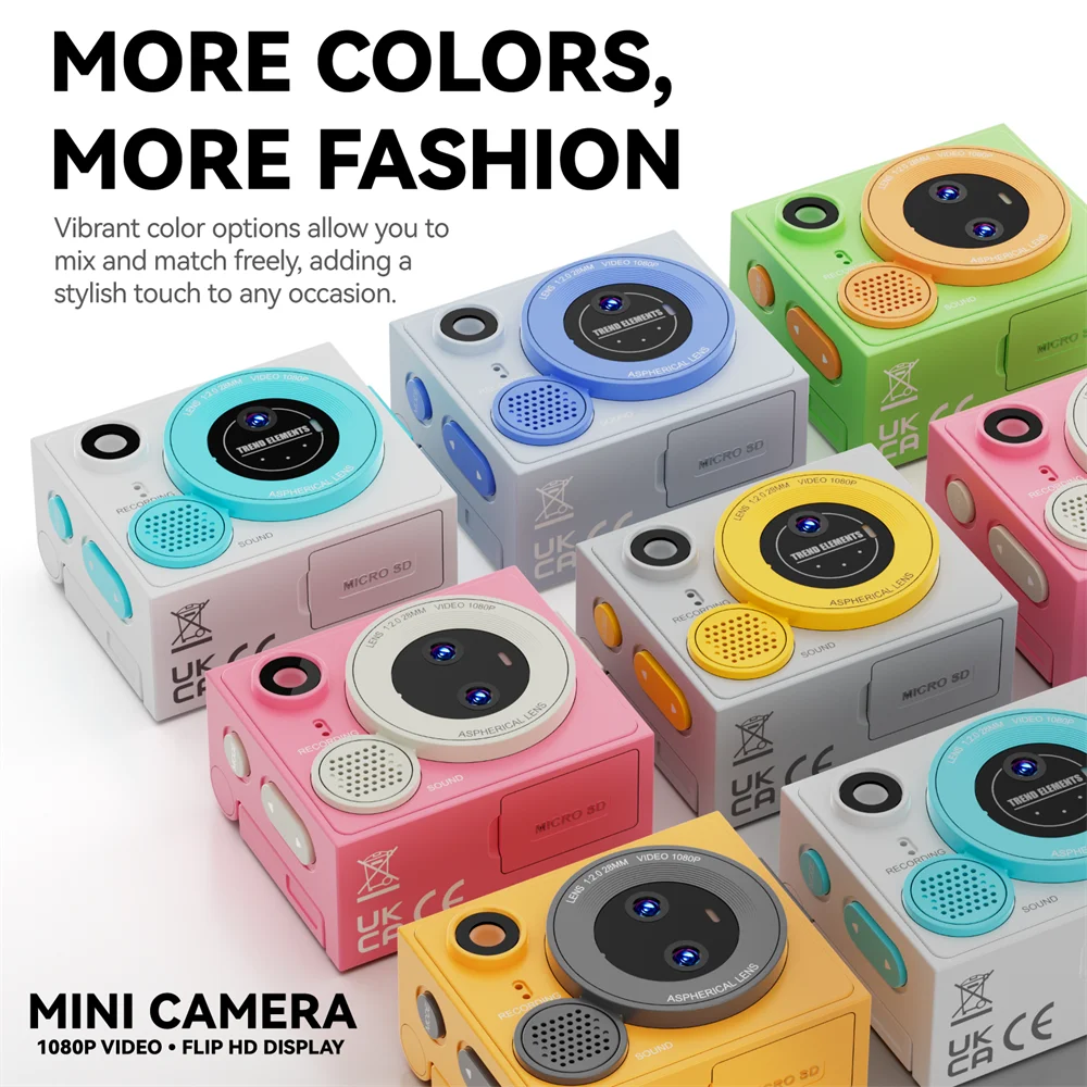G13 Digital Camera 180° Flip Screen Selfile Keychain Camera Retro Support Memory Card HD Very Small Camcorder Video Recorder New Zpaxo