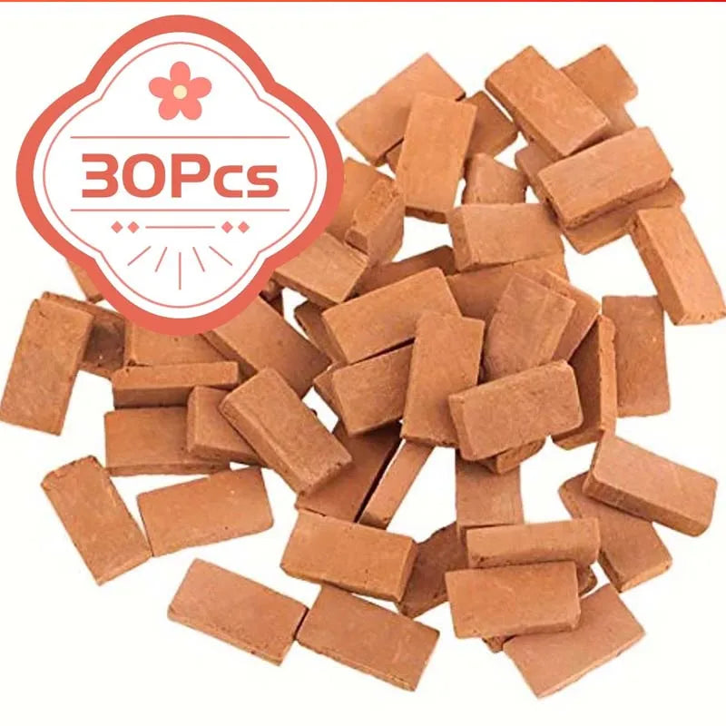 1:16 Mini Red Bricks – Miniature Landscape Model Building Blocks Miniature Building Blocks Zpaxo 30PCS