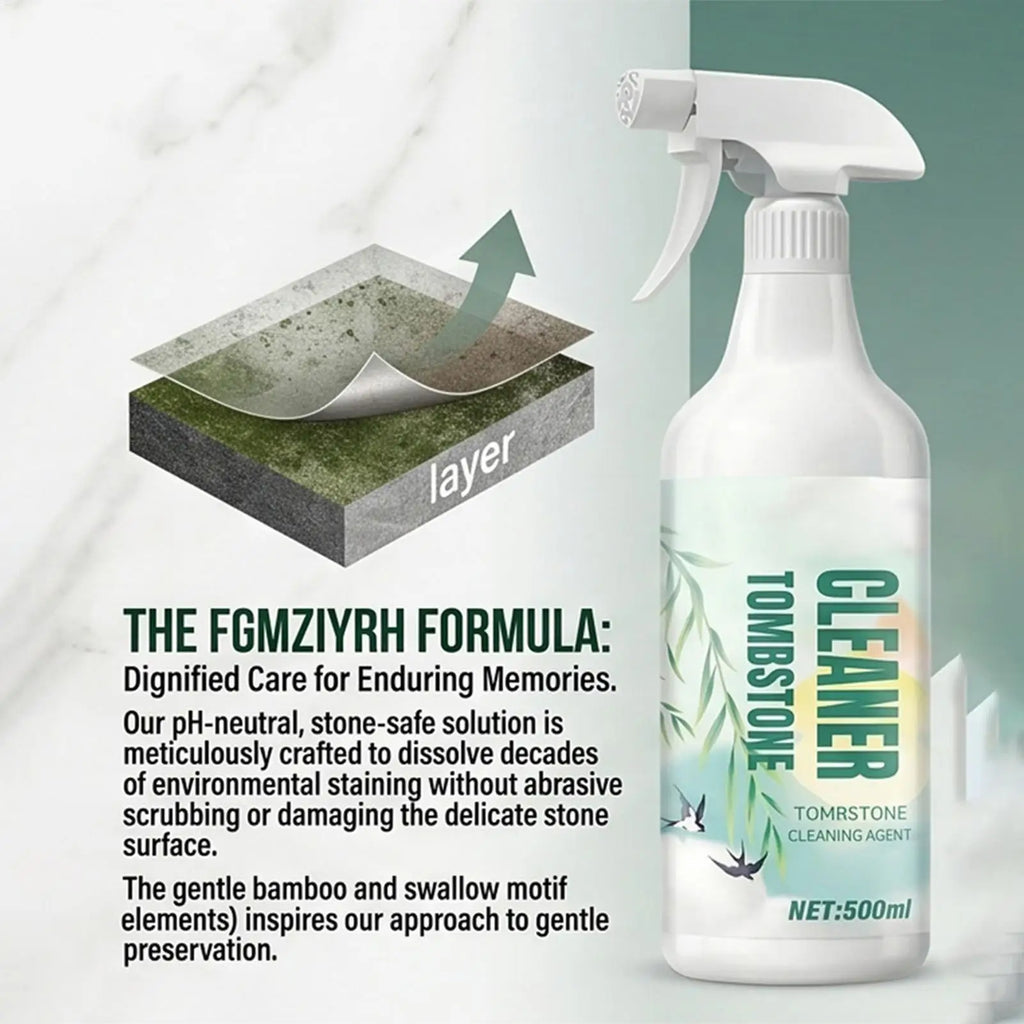 Tombstone Cleaner Spray Granite Marble Stain Remover D2 Biological