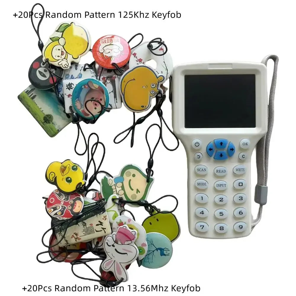 10 Frequency NFC Smart Card Reader Writer Duplicator 125Khz 13.56MHz RFID Copier USB Encryption Decoding Reader Key Replicator Zpaxo
