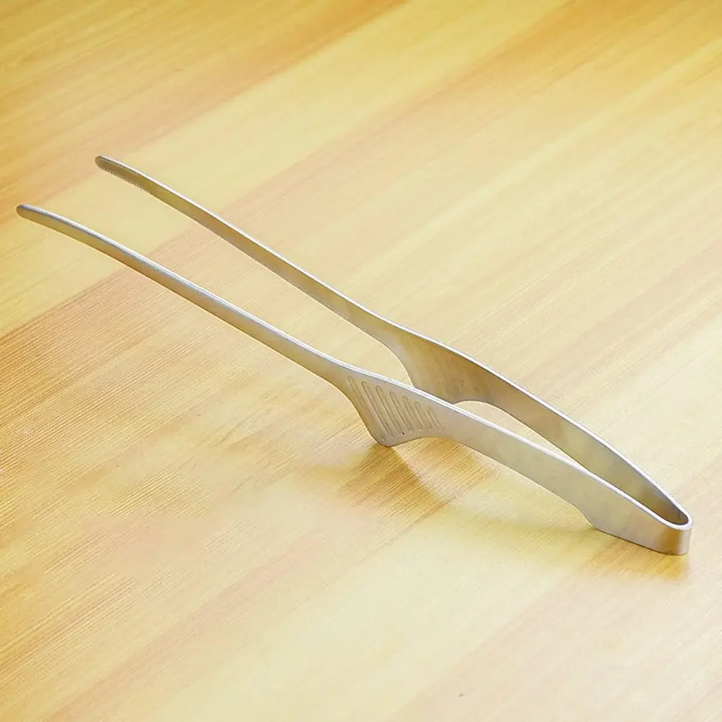 BBQ Non-Slip Stainless Steel Cooking Tongs | Grill & Salad