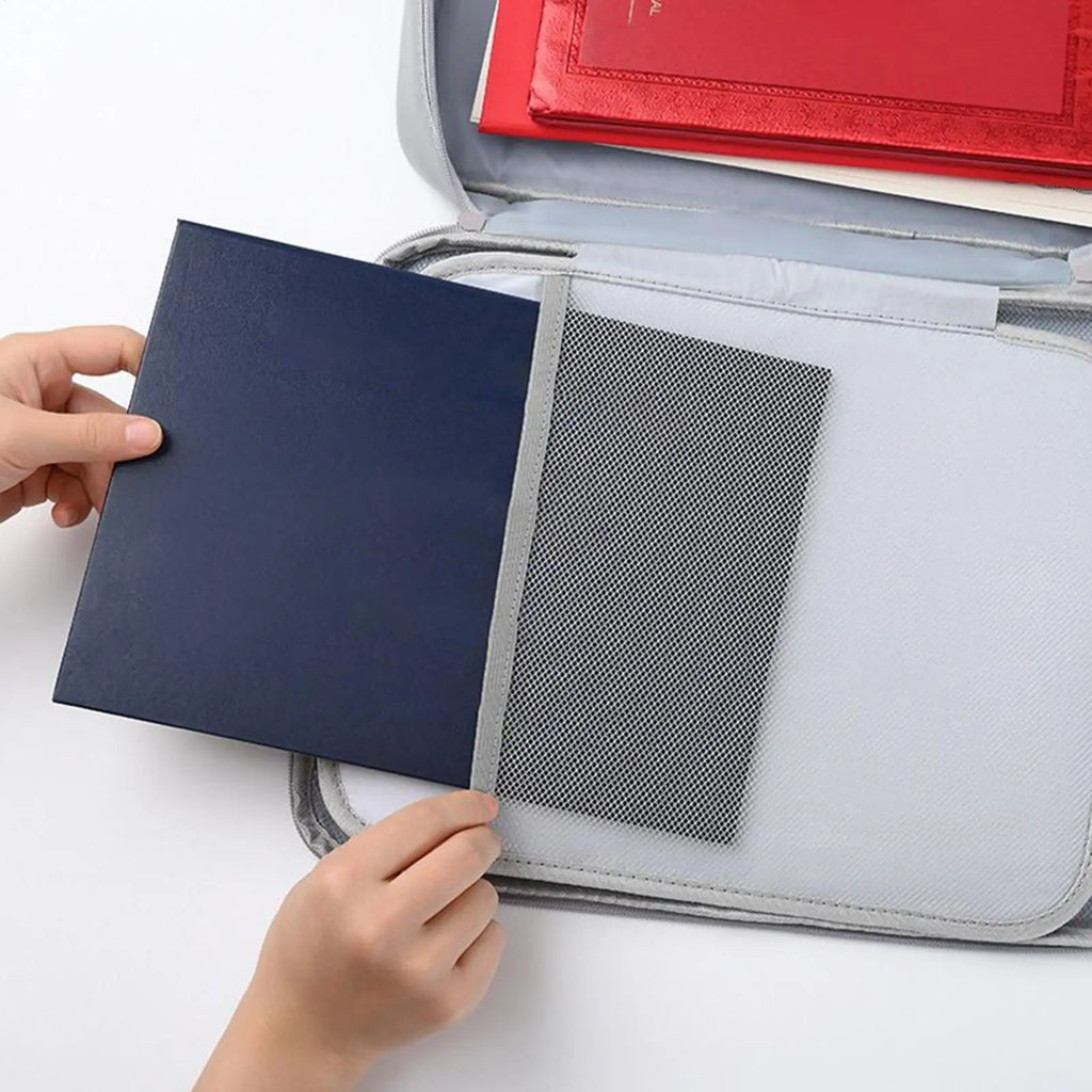 Fireproof Document Box 1200C Heat Insulated Safe Storage Case Fireproof Safe Box for Archive Passport Certificates Laptop Zpaxo