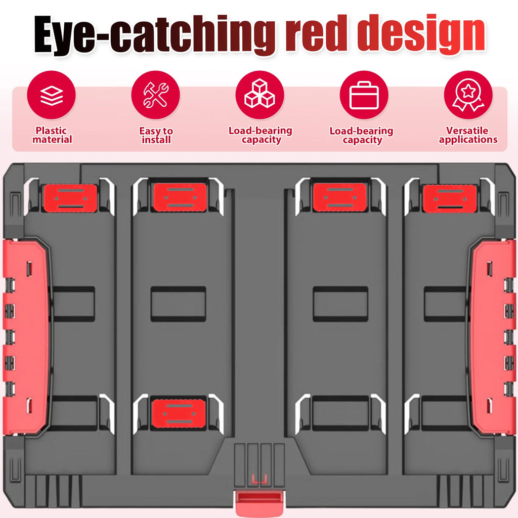 20Pcs Mounting Feet Set for Milwaukee Packout System Heavy Duty Plastic Brackets Pre-drilled Holes for Workshop Garage DIY Home Zpaxo