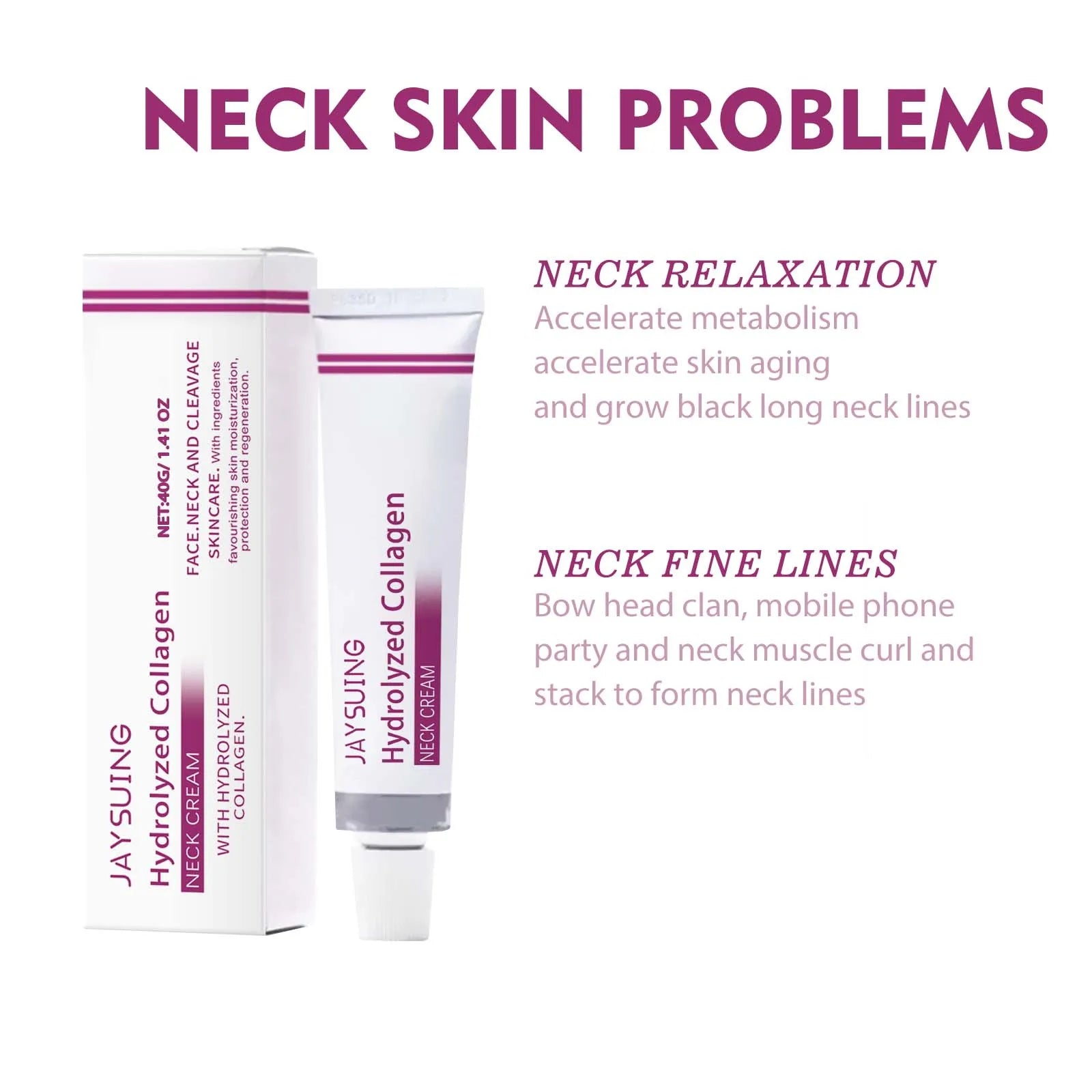 Hydrolyzed Collagen Neck Firming Cream – Lift & Smooth 40g Neck Firming Cream Zpaxo