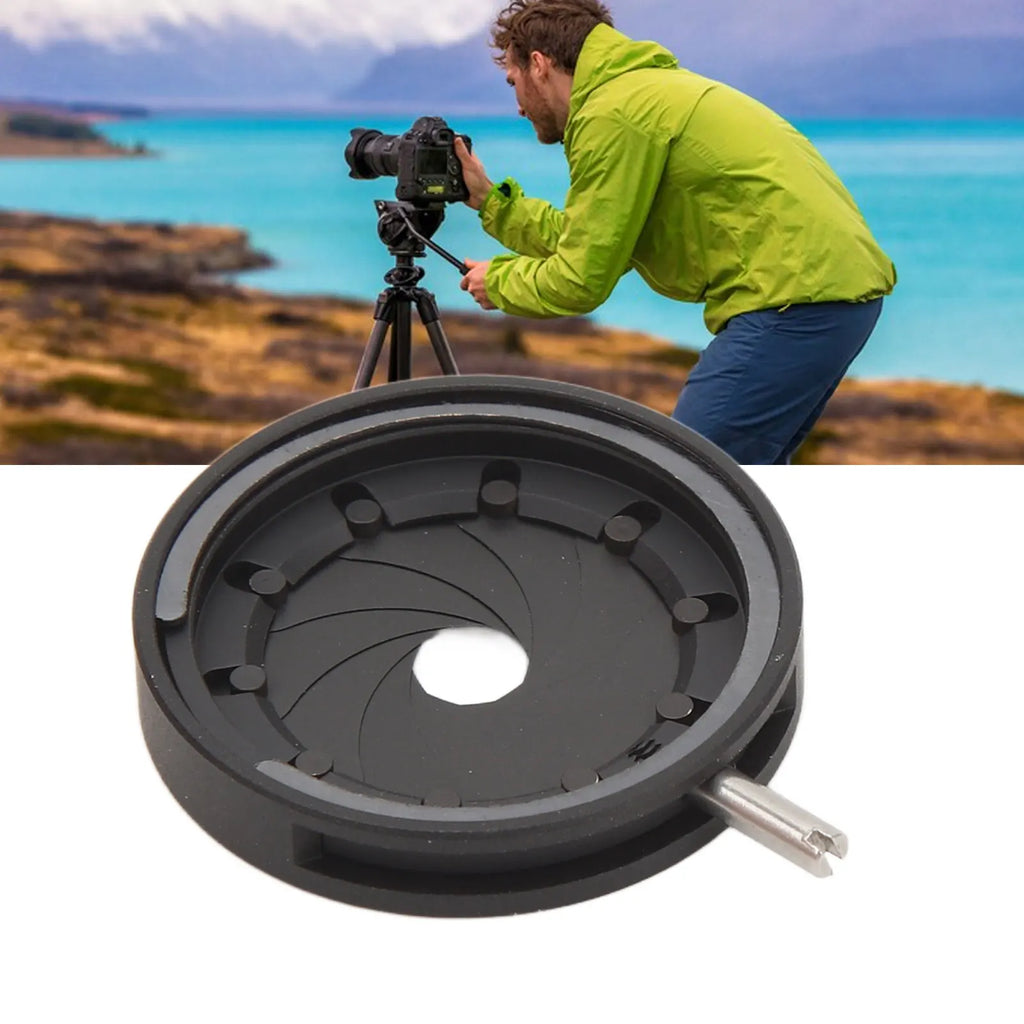 Aperture Diaphragm Adapter 10 Blade Aluminum Alloy Optical Diaphragm Manual Adjustable Easy Installation for Microscope