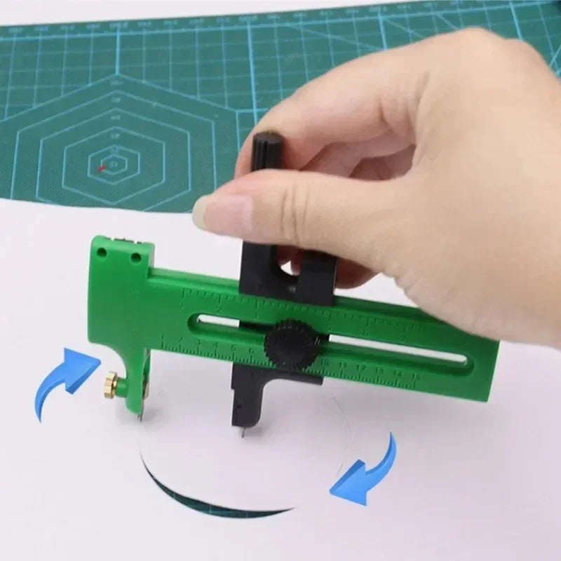 Circle Cutter Adjustable Circular Cutting Tool for Making Fabric Crafts DIY Scrapbook Art Craft Tool Circle Paper Cutter Zpaxo