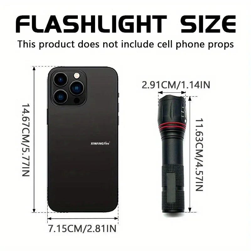 395nm UV LED Flashlight – Rechargeable Zoomable UV Torch