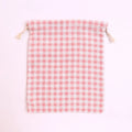 Cotton Linen Drawstring Gift Bags – Printed Storage Pouches Drawstring Storage Bag Zpaxo lattice-M