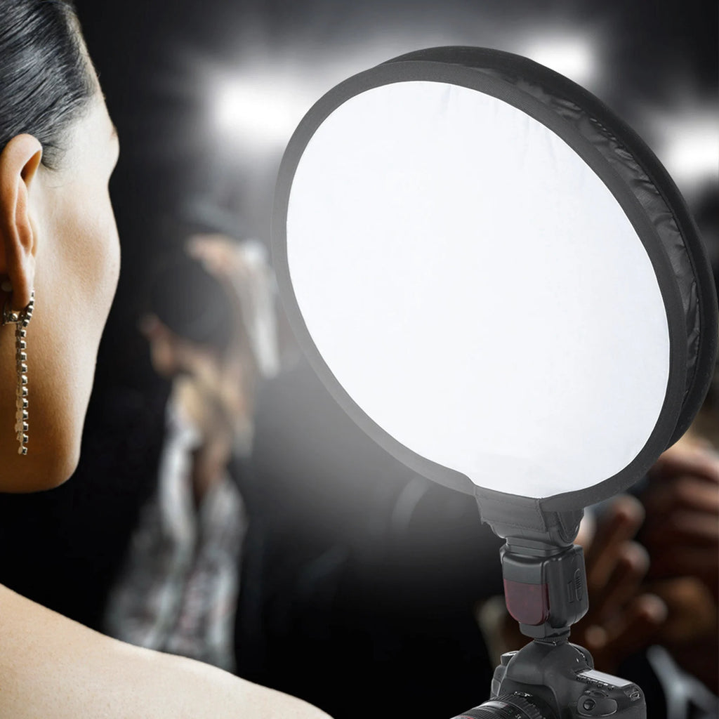 40CM Portable Foldable Round Shape Softbox Diffuser for Camera Flash Light Softbox Diffuser Round Diffuser Zpaxo