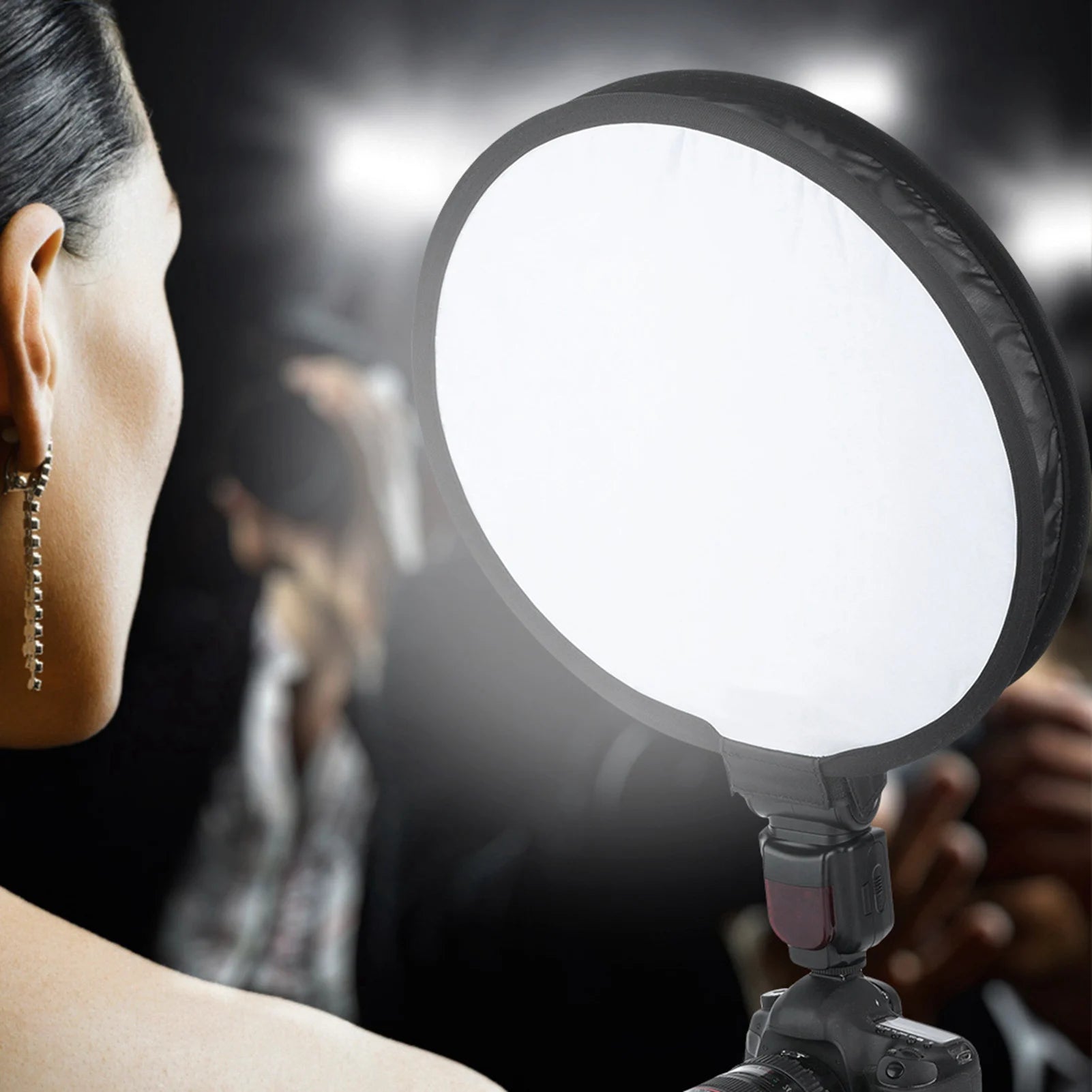 40CM Portable Foldable Round Shape Softbox Diffuser for Camera Flash Light Softbox Diffuser Round Diffuser Zpaxo