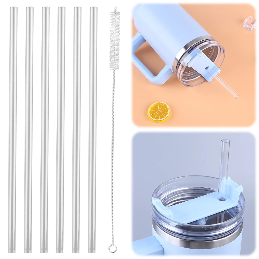 Replacement Straw Cleaner Reusable Straws Transparent Stanley 20 30
