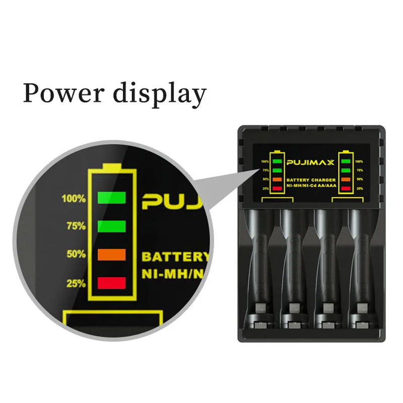Smart Charging Power Management AA AAA Battery Charger For AA AAA No.5 No.7 Batteries Daily Electronics Power Tools Accessory Zpaxo