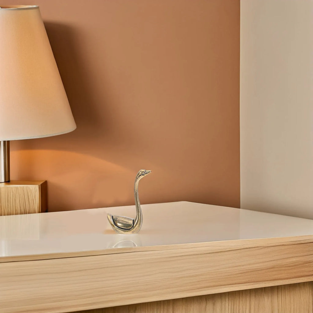 Brass Swan Birds Minimalist Decorative Statues Tabletop Living Room