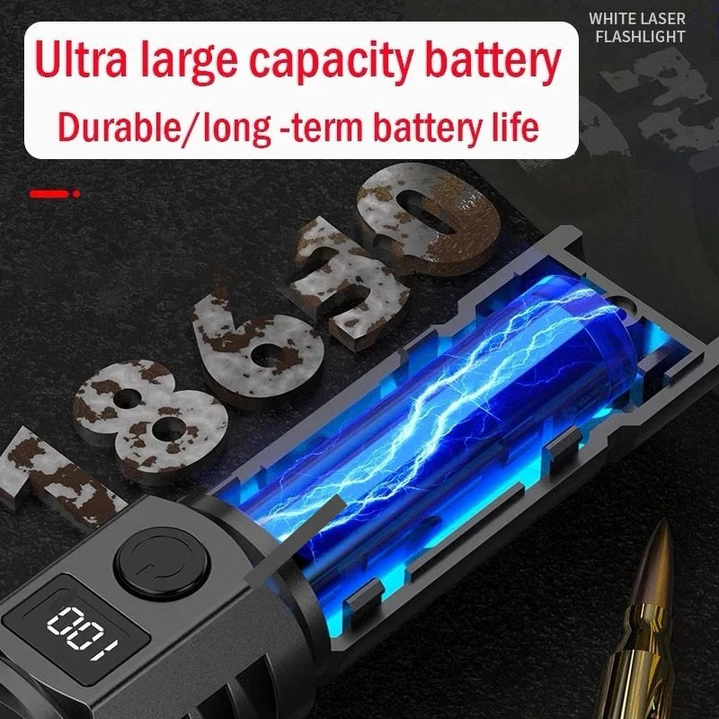 Ultra Bright LED Flashlight Zoom Battery Indicator Light USB Charging