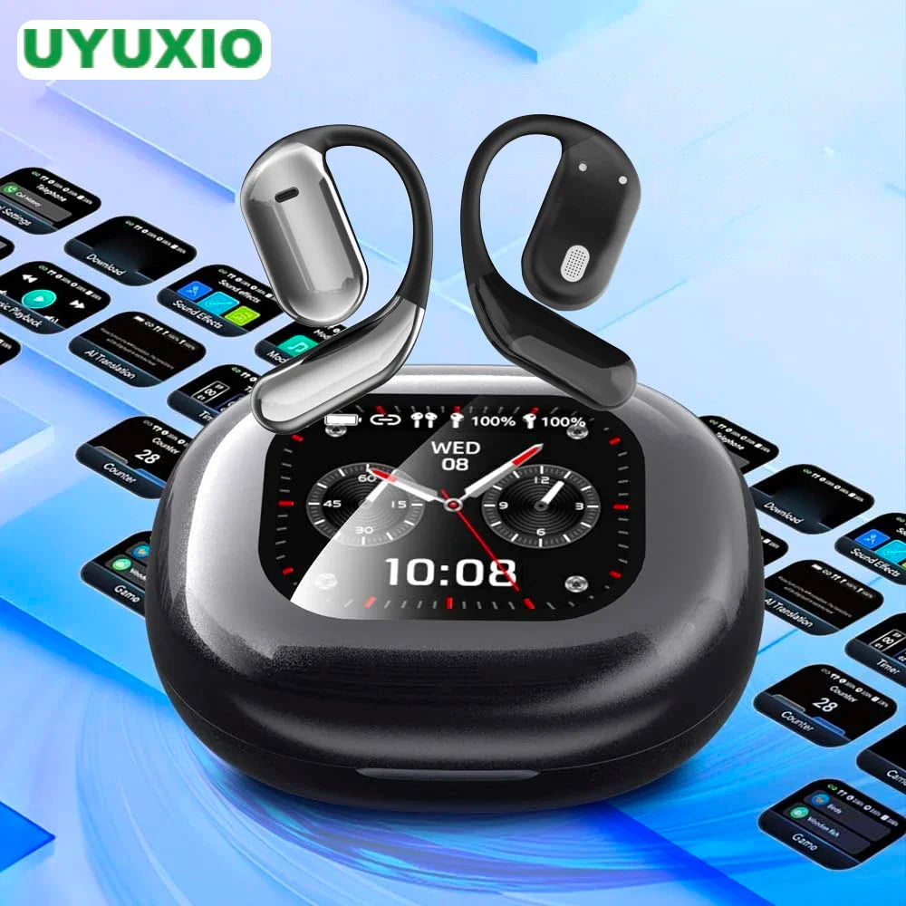 UYUXIO Real Time Translation Wireless Earbuds 144 Language OWS LCD
