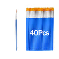 20- Plastic Handle Paint Brushes Oil Acrylic Watercolor Pointed Flat