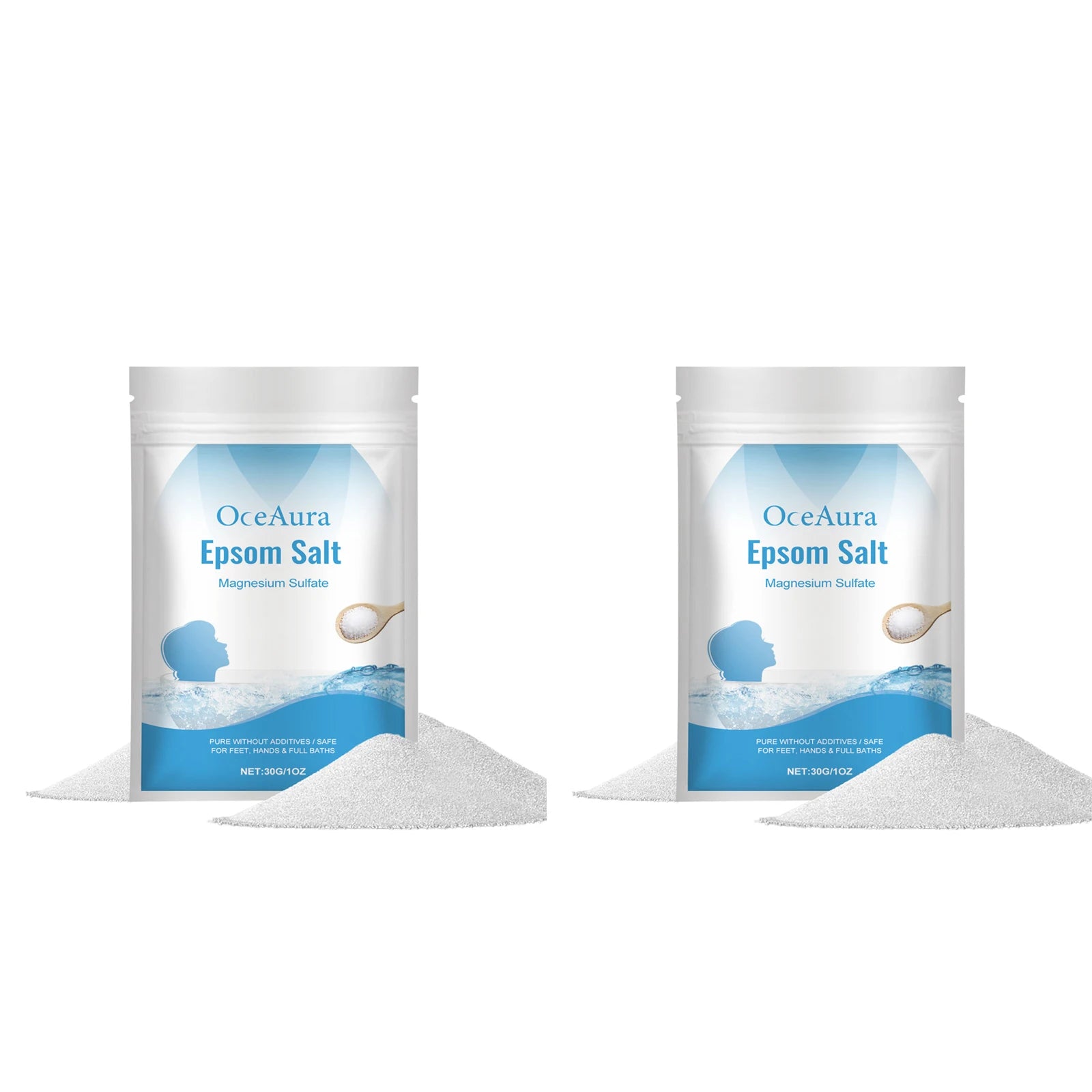 OceAura Epsom Salt Bath Soak – Muscle Relief & Skin Care Epsom Salt Bath Soak Zpaxo 60g in bags Epsom Salt
