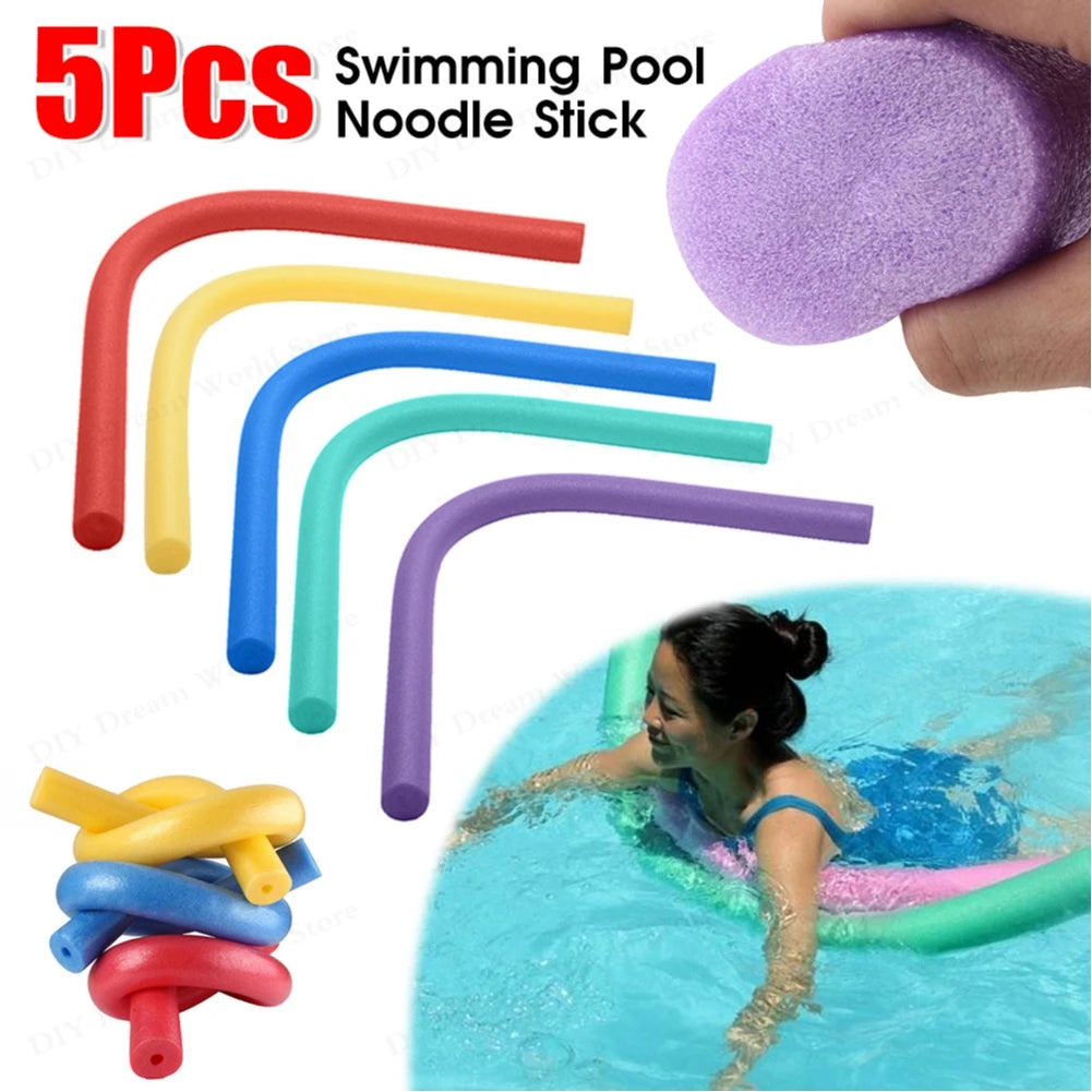 1/5PCS Portable Flexible EPE Learn Swimming Pool Noodle Water Float Floating Aid for Summer Swimming Aid Pool Underwater Scooter Zpaxo