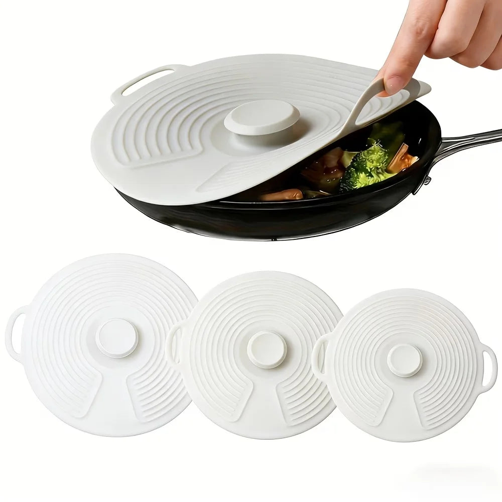 Silicone Lids Bowl Microwave Splatter Cover 3 Sizes Reusable Heat Zpaxo