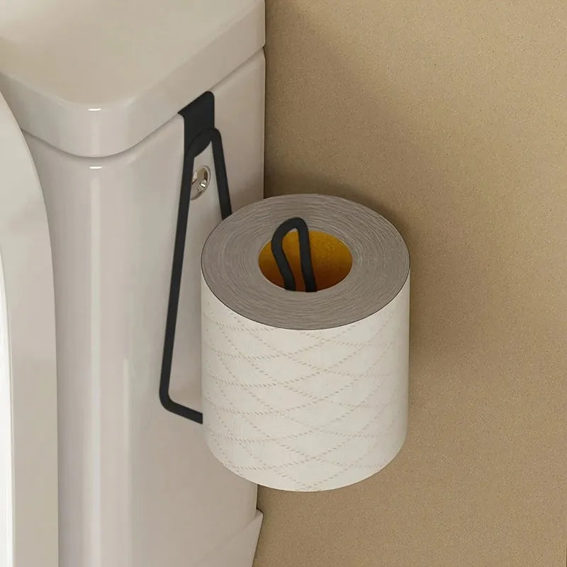 Stainless Steel No-Drill Wall-Mounted Toilet Paper Holder Toilet Paper Holder Zpaxo