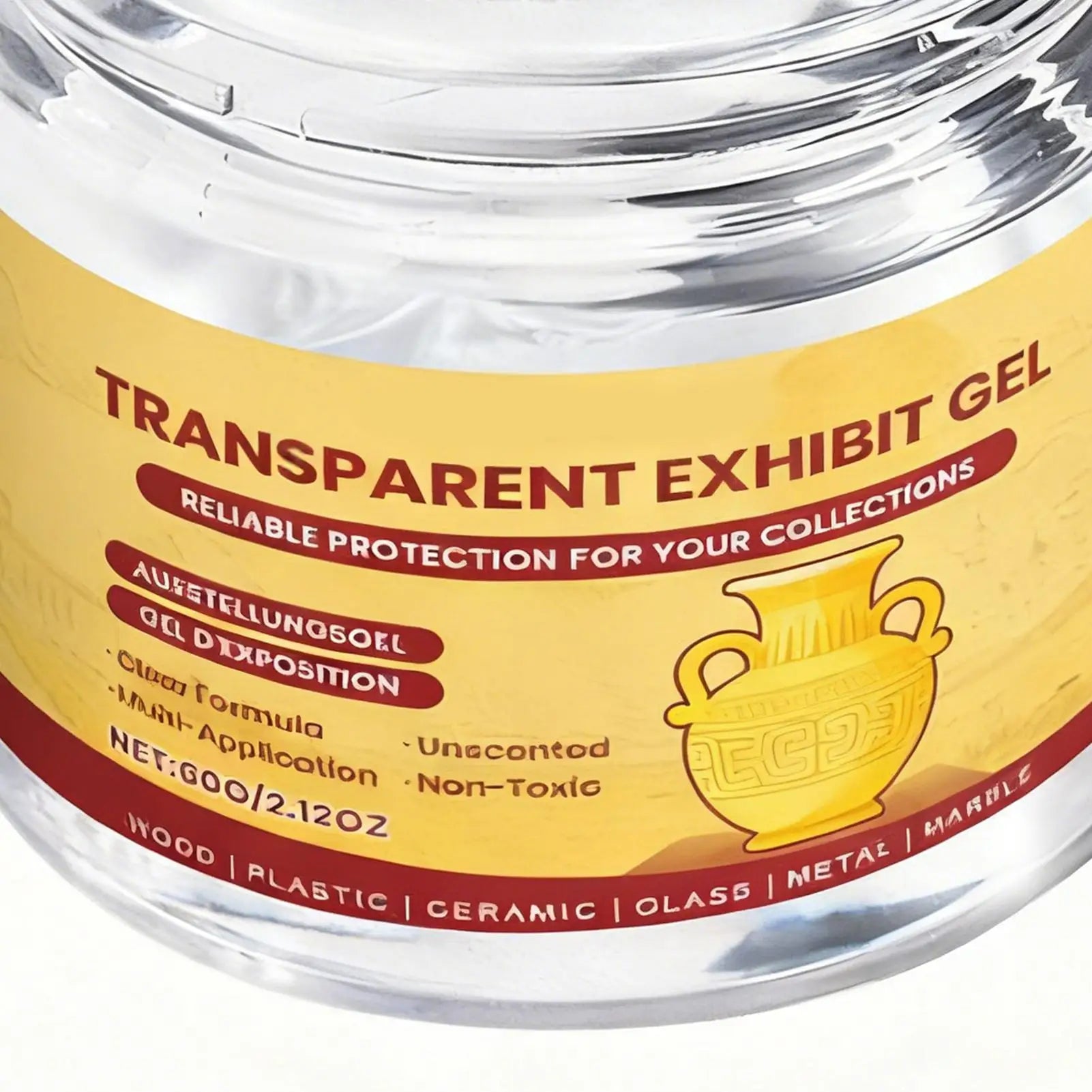 60g Museum Gel Clear Removable Museum Paste Putty Wax Removable Reusable No Residues Clear Adhesive Exhibits Putty Clear Gel Zpaxo