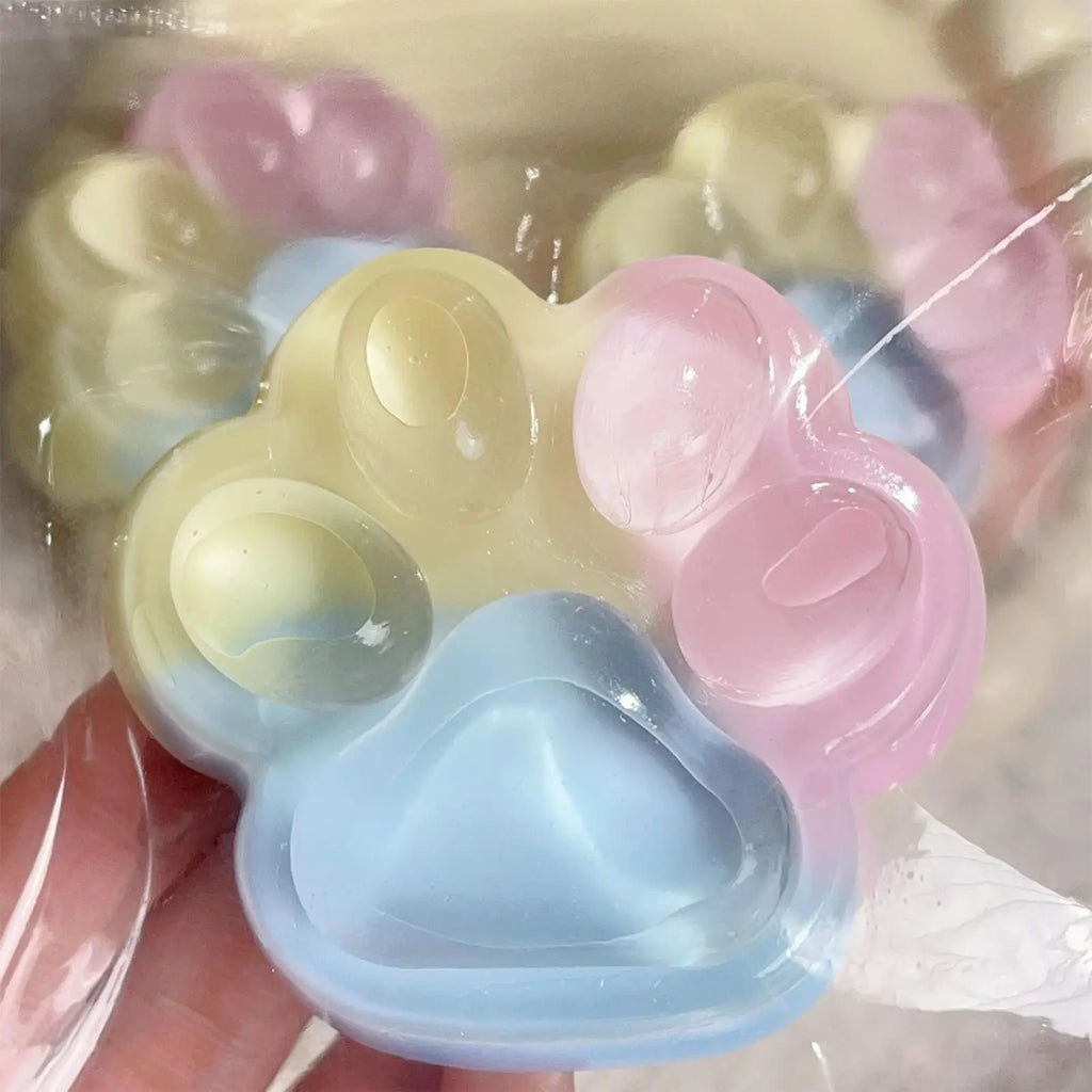 Cat Paw Squeeze Fidget Toy – Soft Stress Relief Sensory Toy Stress Relief Fidget Toy Zpaxo