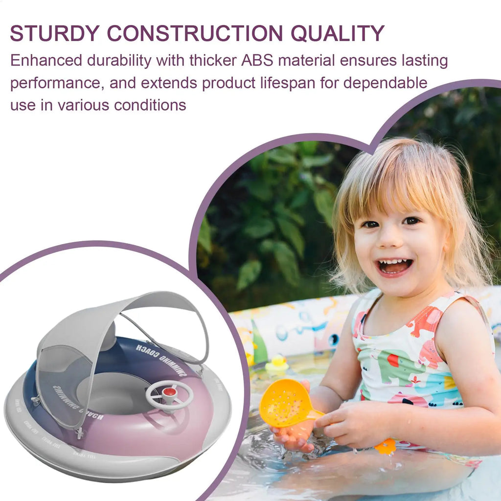 Baby Pool Float Canopy Inflatable Seat Safety Floating Toys Built-in Zpaxo
