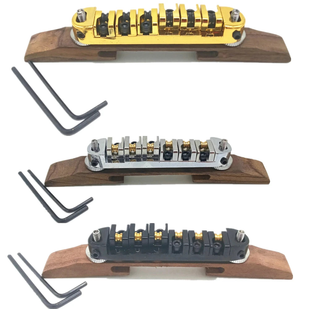 Gold Silver Black Optional Archtop Jazz Guitar Roller Saddles
