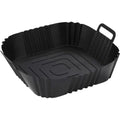 22cm Silicone Air Fryer Liner – Reusable Non-Stick Basket Tray Air Fryer Liner Zpaxo black