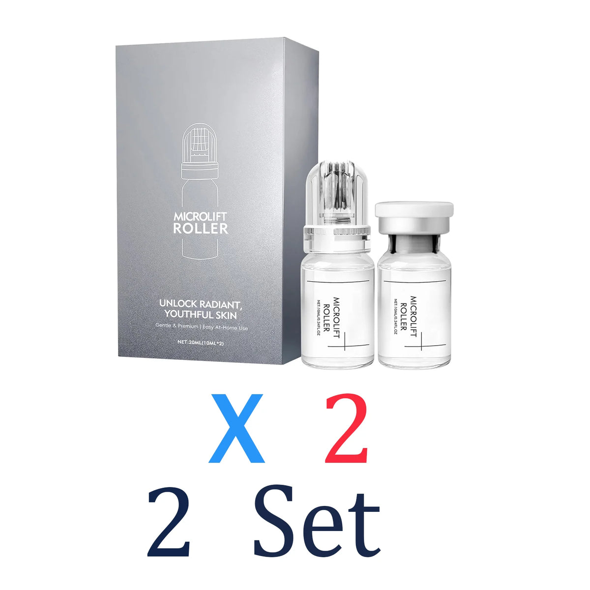 0.25mm Microneedle Brightening Serum Facial Serum Moisturizing and Repairing Deep Hydration Lock Stabilizing and Restore Gentle Zpaxo 2 Set