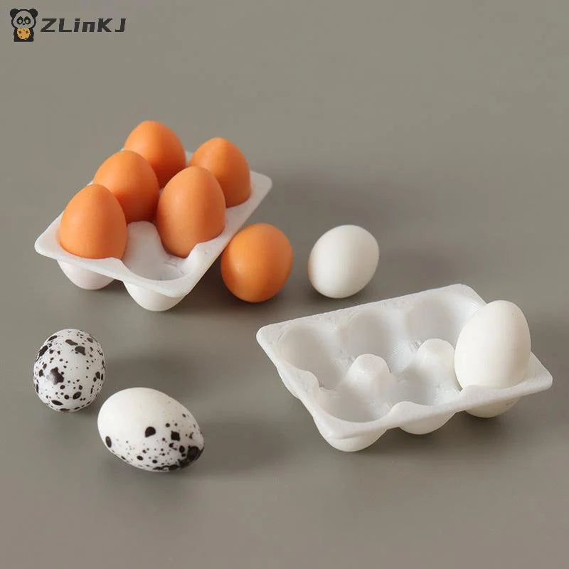 ▶1:12 Dollhouse Mini Egg Frying Pan Kitchenware Model Dollhouse Kitchen Scene Accessories Zpaxo