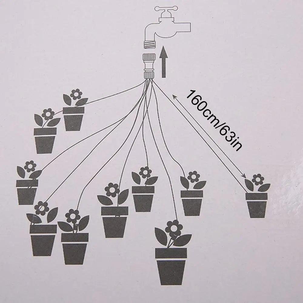 10 Head Drip Irrigation Automatic Watering System Quick Connect